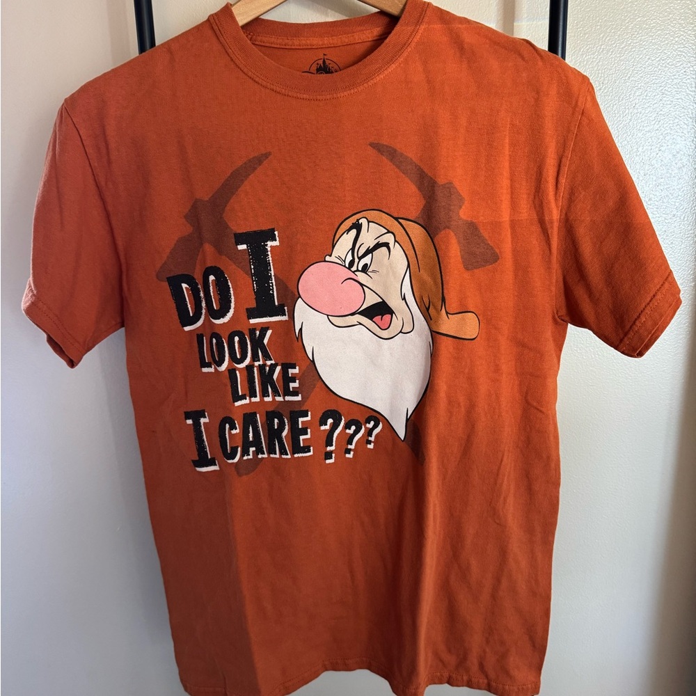 Disney Grumpy Orange T-Shirt with Logo